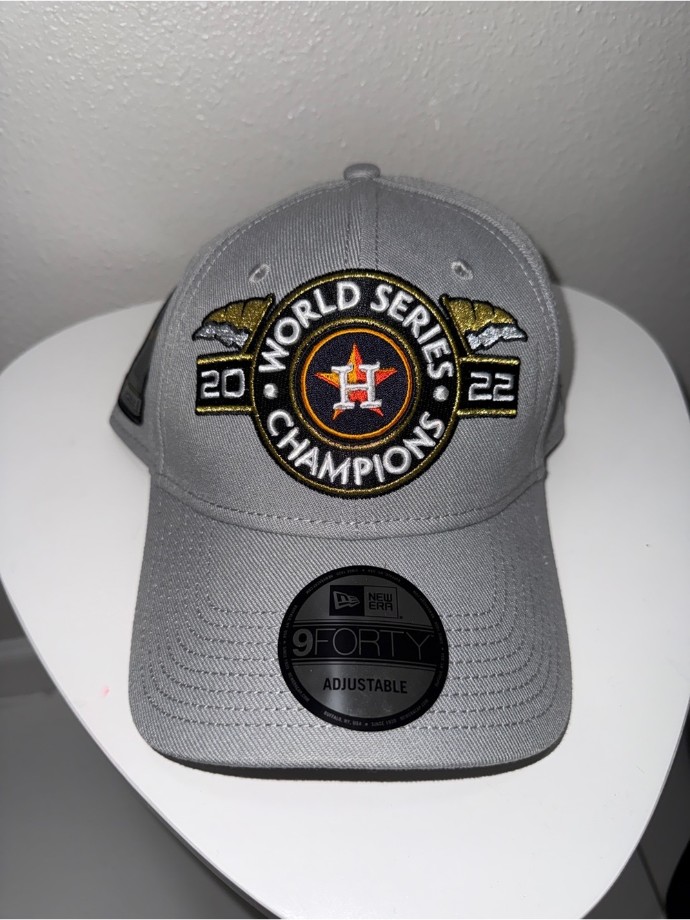 Astros 47 Brand Gray World Series Champions 2022 Hat with Gold and Black Patch